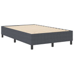 ZNTS Box Spring Bed Dark Grey Small Double Corduroy Fabric 3337398