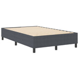 ZNTS Box Spring Bed Dark Grey Small Double Corduroy Fabric 3337398