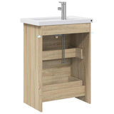 Bathroom Furniture Set Sonoma Oak 61 x 40 x 84.5 cm 3404368