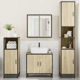 ZNTS 4 Piece Bathroom Furniture Set Sonoma Oak Engineered Wood 3301186