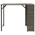 5 Piece Garden Dining Set Foldable Grey Poly Rattan 365946