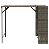 5 Piece Garden Dining Set Foldable Grey Poly Rattan 365946