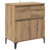 Sideboard Artisan Oak 60 x 35 x 70 cm Engineered Wood and Iron 881219