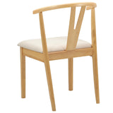 Dining Chair 2 pcs Natural and Light Solid Rubber Wood 42020404