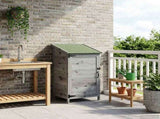 Garden Shed with Roof Grey 59 x 56 x 113.5 cm Solid Fir Wood 42033438