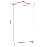 Roller Blind Anthracite and White 80 x 250 cm 42037175
