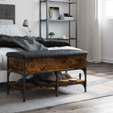 Shoe Bench Smoked Oak 82x42x45 cm Engineered Wood 835194