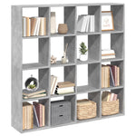Book Cabinet Concrete Grey 137.5x29x137.5 cm Engineered Wood 3310292