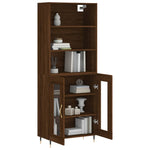 Highboard Brown Oak 69.5x34x180 cm Engineered Wood 3189300