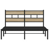 Metal Bed Frame without Mattress Sonoma Oak 140x190 cm 4017102