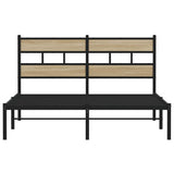 Metal Bed Frame without Mattress Sonoma Oak 140x190 cm 4017102