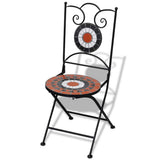Garden Chair Set of 2 Terracotta Powder-coated iron Foldable 41535