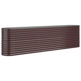 Garden Raised Bed Galvanised Steel 260x40x68 cm Brown 318905
