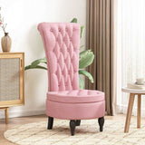 HighBackChair Pink 56.5 x 70 x 110 cm Velvet 42020677