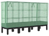 Raised Bed with Greenhouse Cover Rattan Look 160x40x140 cm 4015821