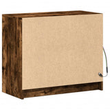 Sideboard with LED Smoked Oak 72x34x61 cm Engineered Wood 852177