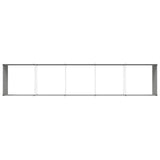 Planter Light Grey 480 x 100 x 45 cm Galvanised Steel 42018173
