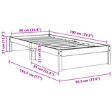 Bed Frame Solid-Pine 863995
