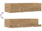 Bed Frame with Storage Artisian Oak 80 x 200 cm Engineered Wood 3429636