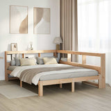 Bookcase Bed without Mattress 160x200 cm Solid Wood Pine 3324376