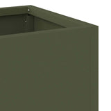 Raised Garden Planter Olive green 100 x 26 x 82 cm Steel 865879