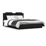 ZNTS Bed Frame without Mattress Black 120x200 cm 3209927