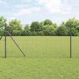 Ground Fix Welded Wire Fence 25 x 1 m PVC-Coated Steel 3350404
