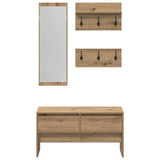 Hallway Furniture Set 4 pcs Artisian Oak Engineered Wood 871528