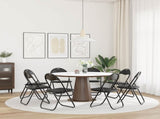 Folding Chair 8 pcs Black 48 x 43.5 x 81 cm Faux Leather 42029054