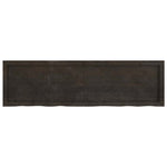 Table Top Dark Brown 140x40x cm Treated Solid Wood Oak 3156440