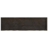 Table Top Dark Brown 140x40x cm Treated Solid Wood Oak 3156440