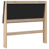 Upholstered Headboard Light Grey 100 cm Solid Pine Wood 879354