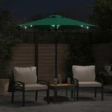 Garden Parasol with LEDs and Steel Pole Green 225x225x212cm 4005067