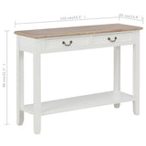 249901 Console Table White 110x35x80 cm Wood