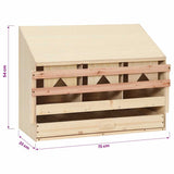 Chicken Laying Nest 3 Compartments 72x33x54 cm Solid Pine Wood 170653