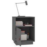 Bedside Cabinets 2 pcs Grey 40x34x55 cm Solid Wood Pine 818320
