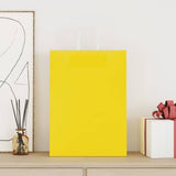 Paper Bags 250 pcs with Handles Yellow 32x17x44 cm 4102014