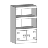 Sideboard White 67x39x107 cm Steel 841672