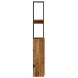 Bathroom Cabinet Old Wood 25x25x170 cm Engineered Wood 856652