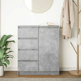 Sideboard with Drawers Concrete Grey 71x35x84 cm Engineered Wood 861583