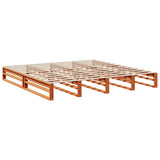 Bookcase Bed without Mattress Wax Brown 180x200cm Solid Wood Pine 3324492