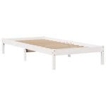 Bed Frame without Mattress White 90x200 cm Solid Wood Pine 3306536