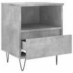 ZNTS Bedside Cabinets 2 pcs Concrete Grey 40x35x50 cm Engineered Wood 830629