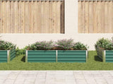 Raised Garden Bed 160x80x45 cm Galvanised Steel Green 47014