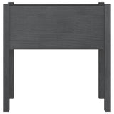 Garden Planter Grey 70x31x70 cm Solid Pinewood 810823