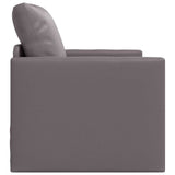 Floor Sofa Bed with Cushion Grey 74 x 77 x 81 cm Faux leather 4106632