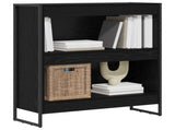 Book Cabinet Black Oak 80 x 30 x 86.5 cm Engineered Wood 886408