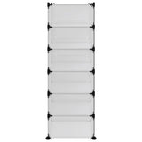 Shoe Rack Transparent 94.5x36.5x106 cm PP 340564