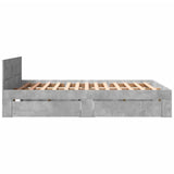 Bed Frame with Headboard without Mattress Concrete Grey 160x200 cm 3295551