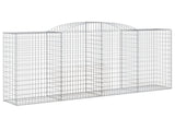 Arched Gabion Baskets 7 pcs 300x50x140/160 cm Galvanised Iron 3146742